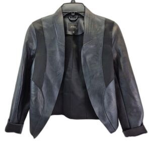 Guess Black Faux Leather Vingtage Jacket - Size Small